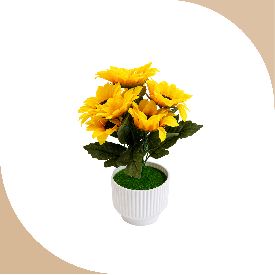 MACETA CON PLANTA ARTIFICIAL (AF1185) GIRASOL